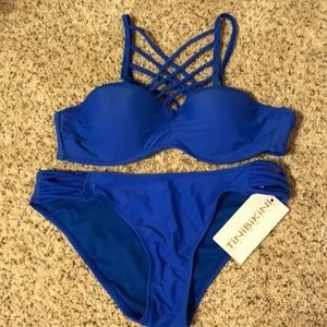 blue bikini